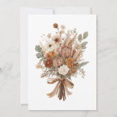 Boho Autumn Dried Flowers Wedding | Menu Kaart (Achterkant)