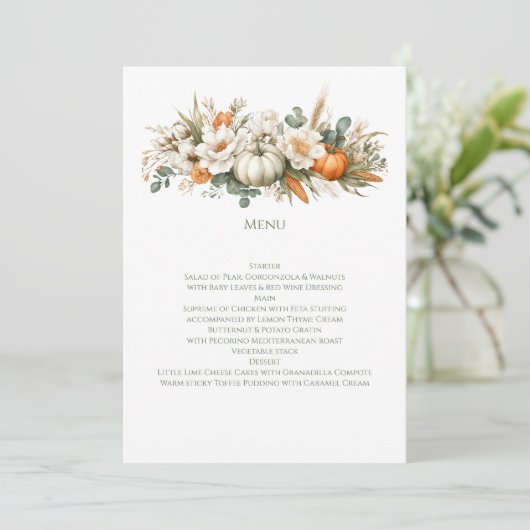 Boho Autumn Floral Arrangement menu (Debout devant)