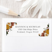 Boho Autumn Floral Return Address Label (Insitu)