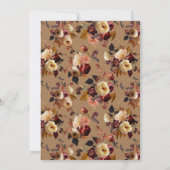 Boho Autumn Floral Vrijgezellenfeest Kaart (Achterkant)