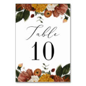 Boho Autumn Floral Wedding Kaart (Achterkant)