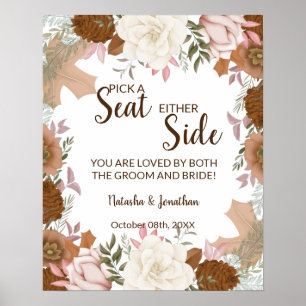 Boho Autumn kiest een stoel aan weerszijden bruilo Poster