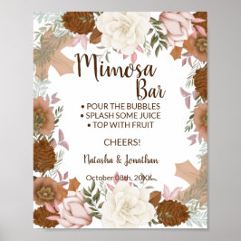 Boho Autumn Mimosa Bar Vrijgezellenfeest Wedding S Poster