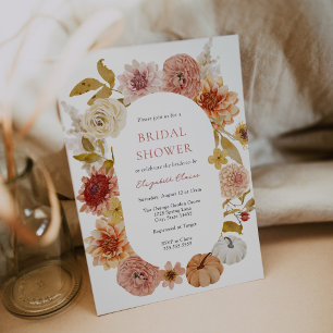 Boho Autumn Mums and Pumpkins Vrijgezellenfeest Kaart