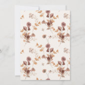 Boho Autumn Pumpkin Floral Herfst in Love Invitati Kaart (Achterkant)