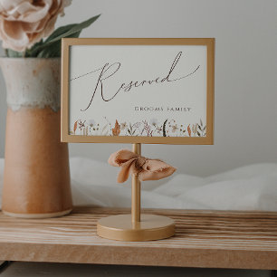 Boho Autumn Wildflower Beige gereserveerd bord