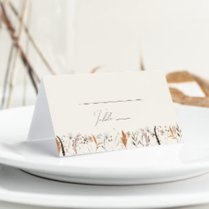 Boho Autumn Wildflower Beige Gevouwen