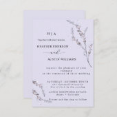 Boho Autumn Wildflower | Boda botánico Kaart (Voorkant / Achterkant)