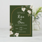 Boho Autumn Wildflower | Botanische bruiloft uitno Kaart (Staand voorkant)