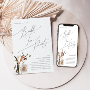 Boho Autumn Wildflower Bruidstheefeest Kaart
