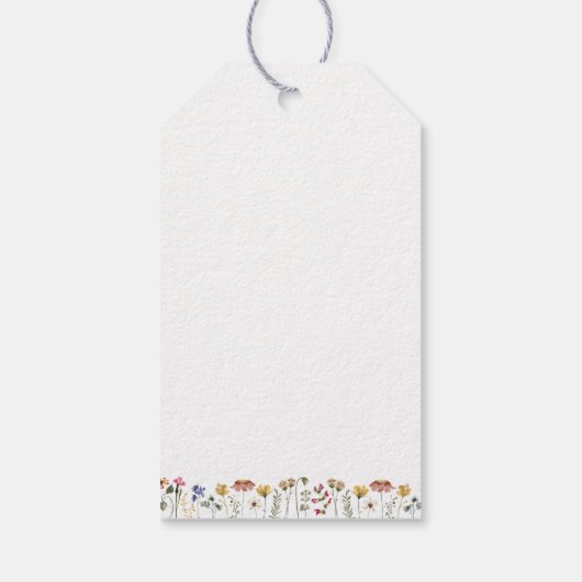 Boho Autumn Wildflower | Bruiloft Welkom Cadeaulabel (Achterkant)