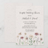 Boho Autumn Wildflower Couples Wedding Shower Kaart (Voorkant / Achterkant)