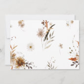 Boho Autumn Wildflower | Horizontaal Save The Date (Achterkant)