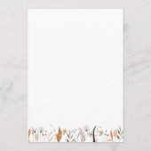 Boho Autumn Wildflower | Huwelijksadvies Kaart (Achterkant)