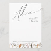 Boho Autumn Wildflower | Huwelijksadvies Kaart (Voorkant)