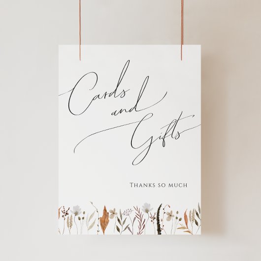 Boho Autumn Wildflower | Kaarten en Cadeaubordje Poster