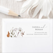 Boho Autumn Wildflower | Label retouradres (Insitu)