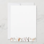 Boho Autumn Wildflower | repetitie diner Kaart (Achterkant)