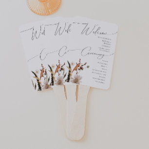Boho Autumn Wildflower   Trouwprogramma Handwaaier