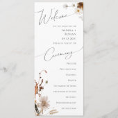 Boho Autumn Wildflower | Trouwprogramma Programma (Voorkant)