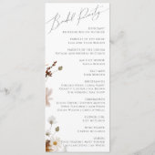 Boho Autumn Wildflower | Trouwprogramma Programma (Achterkant)