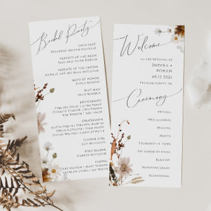 Boho Autumn Wildflower   Trouwprogramma Programma