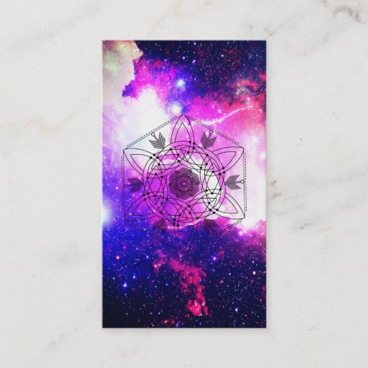 *~ * Boho Aztec Nebula Celtic Tribal Galaxy Visitekaartje (Voorkant)