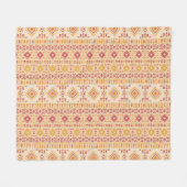 Boho Aztec Tribal Mudcloth in Roze Blush + Sinaasa Fleece Deken (Voorkant (Horizontaal))
