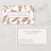 Boho Aztec-ventilatorpatroon Visitekaartje (Voorkant / Achterkant)