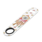 Boho Aztec Waterverf Native American Drocatcher Speed Flessenopener (Voorkant Gekanteld)