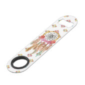 Boho Aztec Waterverf Native American Drocatcher Speed Flessenopener (Achterkant Gekanteld)