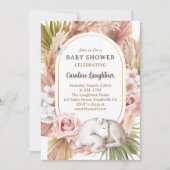 Boho Baby Animal Sleeping Sheep Baby shower Kaart (Voorkant)