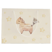 Boho Baby Beige Arc-en-ciel Baby shower grand sac (Dos)