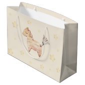 Boho Baby Beige Arc-en-ciel Baby shower grand sac (Dos Angle)