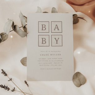 Boho Baby blokkeert een eenvoudige moderne douche Kaart