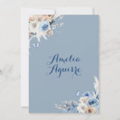 Boho Baby Blue Quinceañera Invitation (Dos)