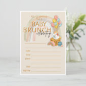 BOHO Baby Brunch | Baby shower Vul uitnodiging in (Staand voorkant)