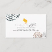 Boho Baby Chick Diaper Raffle Ticket Informatiekaartje (Voorkant)
