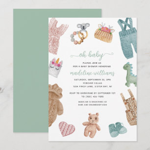 BOHO Baby Clothes Gender Neutral Oh Baby shower I Kaart