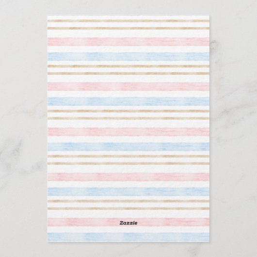 Boho Baby Clothes Gender Reveal Kaart (Achterkant)