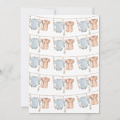 Boho Baby Clothes Genre Reveal Party Invitation (Dos)