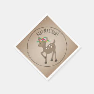 Boho Baby Deer Baby shower Napkins Servetten