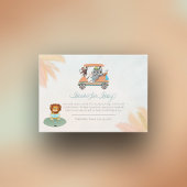 Boho Baby Elephant, aap, leeuw Informatiekaartje