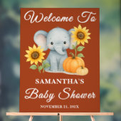 Boho Baby Elephant Baby shower d'automne Bienvenue (Neutre)
