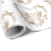 Boho Baby Feet Baby shower Cadeaupapier (Rol Hoek)