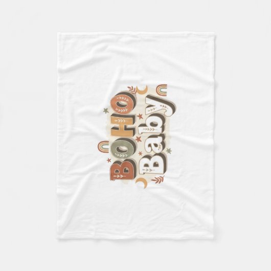 Boho Baby Fleece blanket Deken (Voorkant)