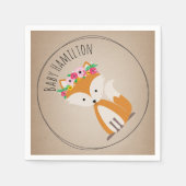 Boho Baby Fox Baby shower servetten (Voorkant)