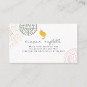 Boho Baby Girl Chick Diaper Raffle Informatiekaartje (Voorkant)