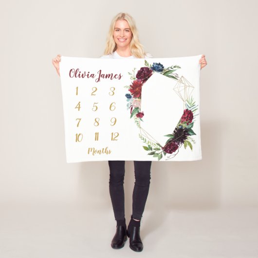 Boho Baby Girl Milestone mensuelle couverture bébé (En situation)