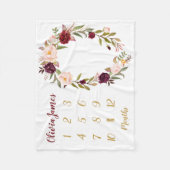 Boho Baby Girl Milestone mensuelle couverture bébé (Devant)